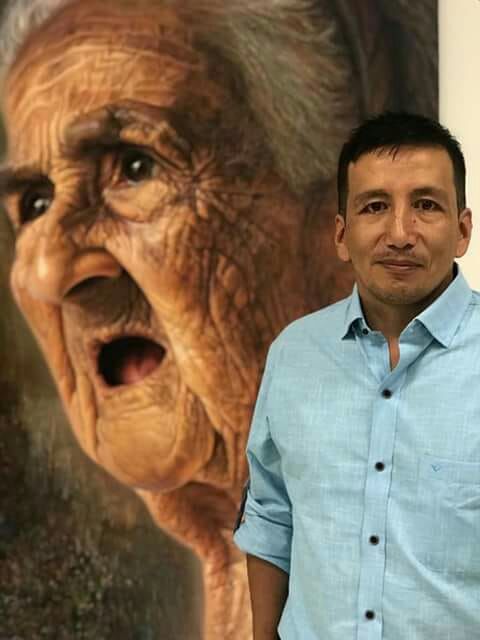 El pintor Carlos Calderón.